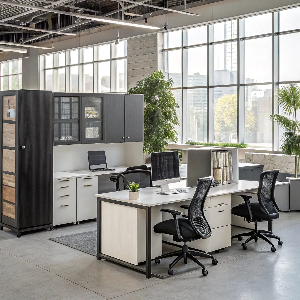 Modern office furniture display